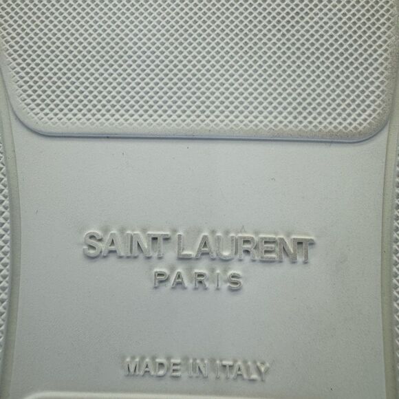 Saint Laurent 42 Classic Court White Low Leather Sneakers NEW 417849 - Picture 10 of 12